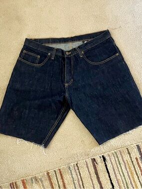 Men's Dark Blue Denim Shortssz 33